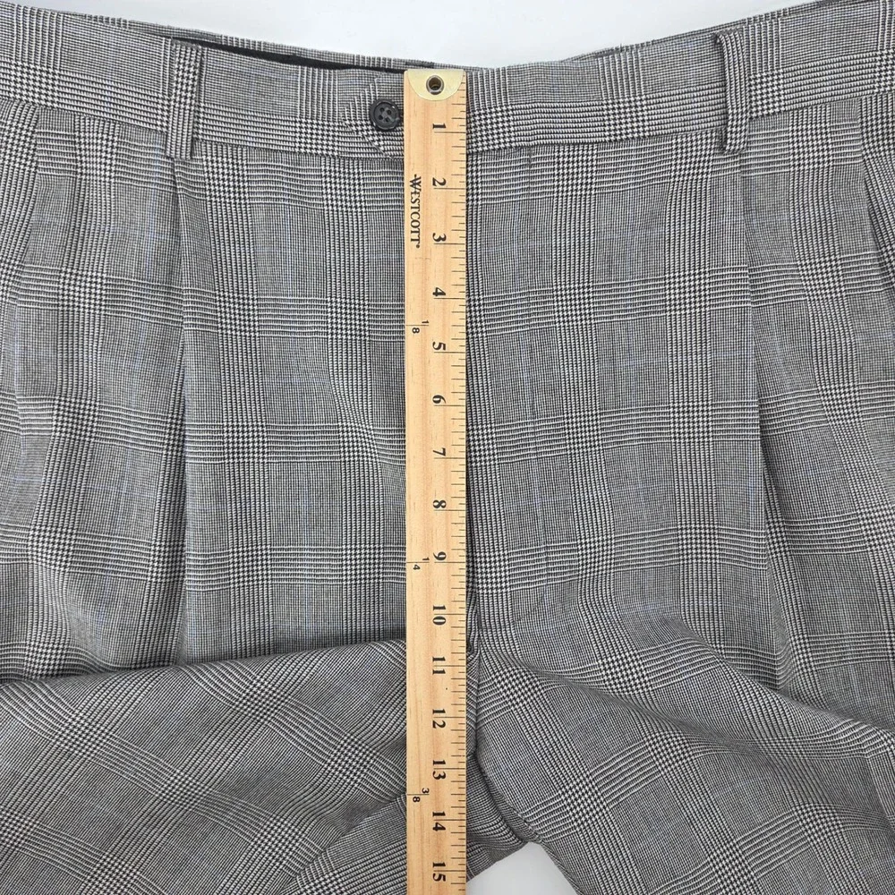 Jos A Bank Signature Collection 46L Suit‎ Jacket Gray Glen Plaid 100% Wool